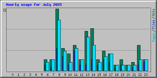 Hourly usage for July 2025