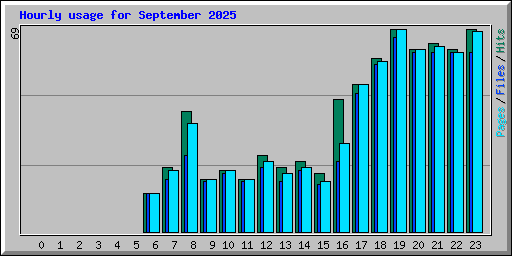 Hourly usage for September 2025