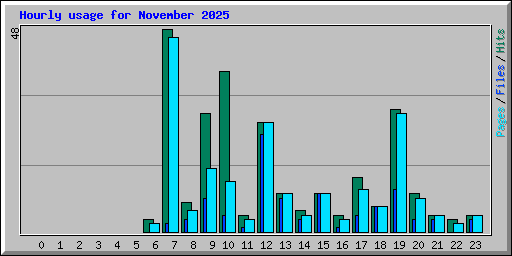 Hourly usage for November 2025