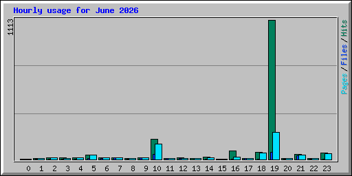 Hourly usage for June 2026